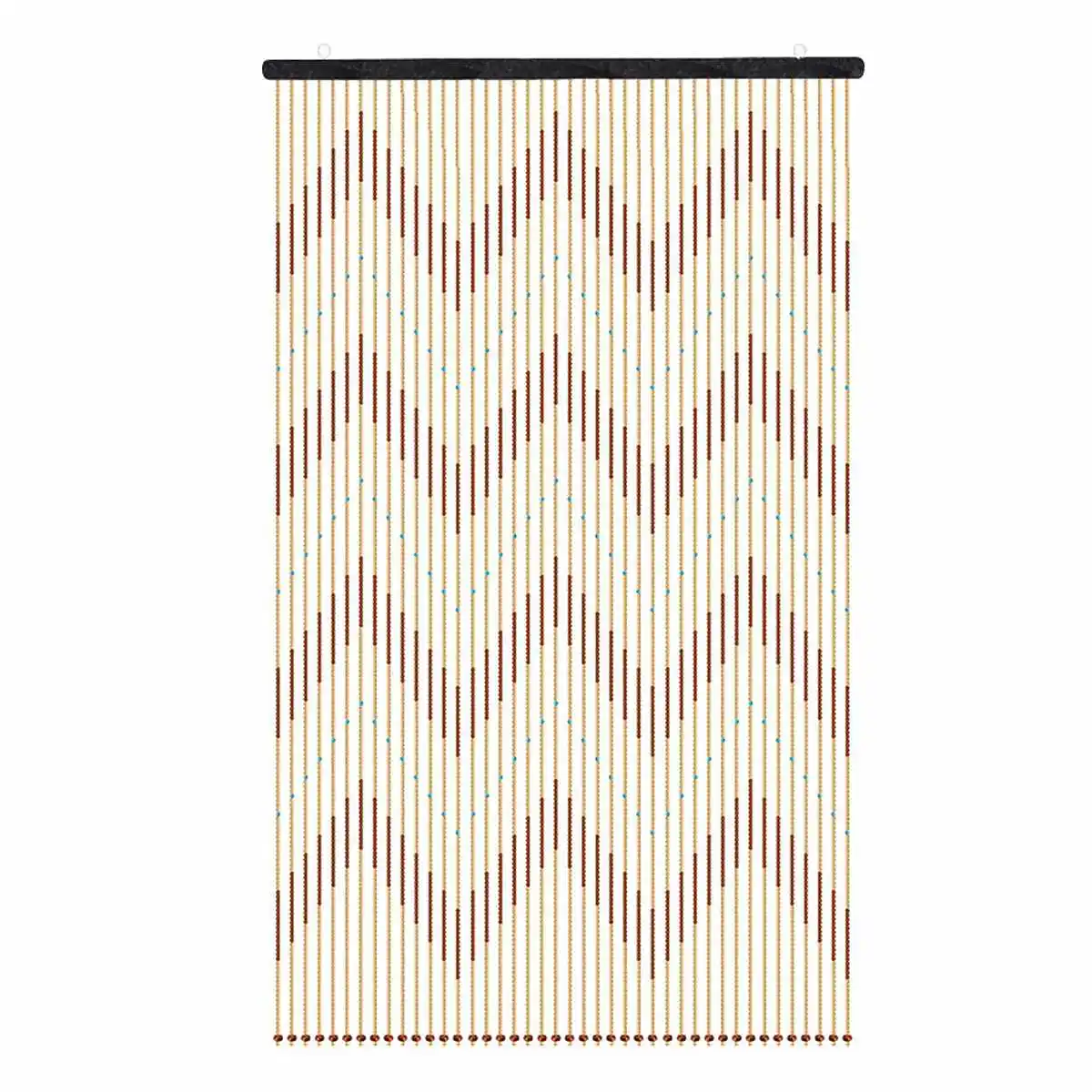 Online 31 linie Holz Perle Vorhang 90x175cm Fly Screen 4 Welle Handgemachte Holz Jalousien Für Flur Wohnzimmer tür Fenster Tor Teiler