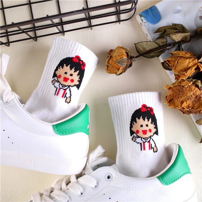 Японский Kawaii женские животных носки без пятки с рисунком из мультфильмов для