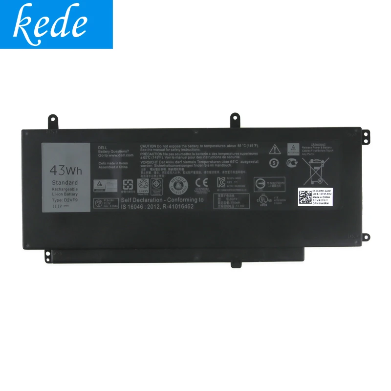 Kede аккумулятор для ноутбука D2VF9 для Dell Inspiron 15 7547 A3 xr51 PXR51 планшет(11,1 V 43Wh
