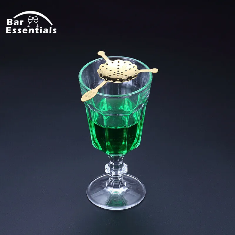 BiuZi 1Pc Acciaio inossidabile 304 Design unico Cucchiaio per assenzio Cocktail Bar Tazza di vetro Filtro per bere Cucchiai per bere #1 Cucchiaio Wormwood 