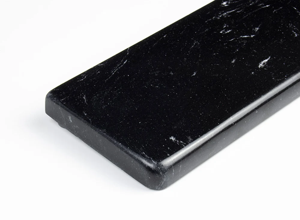 Almofada Fresca Personalizada do Descanso de Pulso do Quartzo Natural para o Teclado Mecânico Capacitivo 61 63 64 87 96 104 108 Preto da Palma - Imagem 4