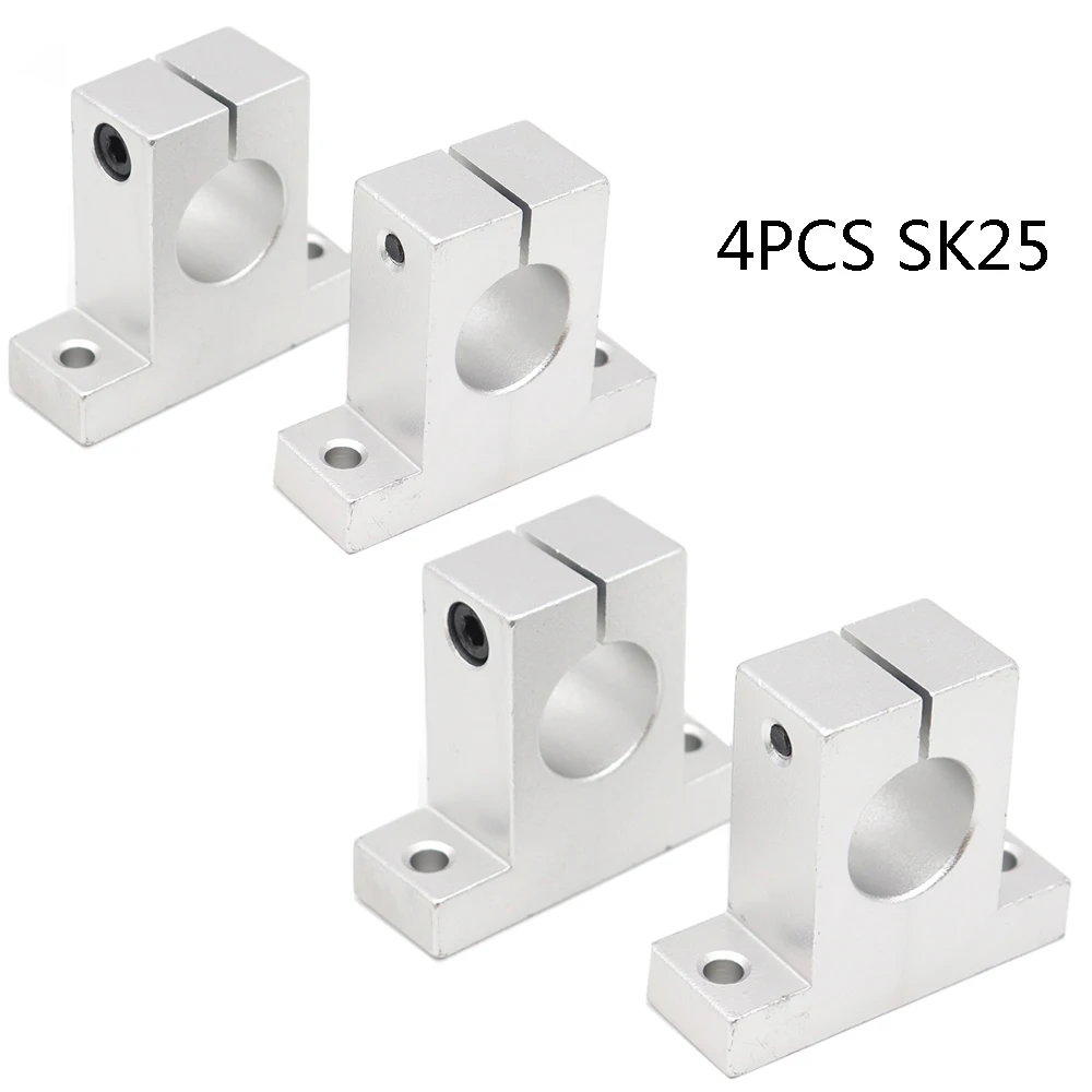 

Ball Bearing Thrust 4pcs/lot Linear Rail Shaft 25mm Sk25 Sh25a Support Xyz Table Cnc