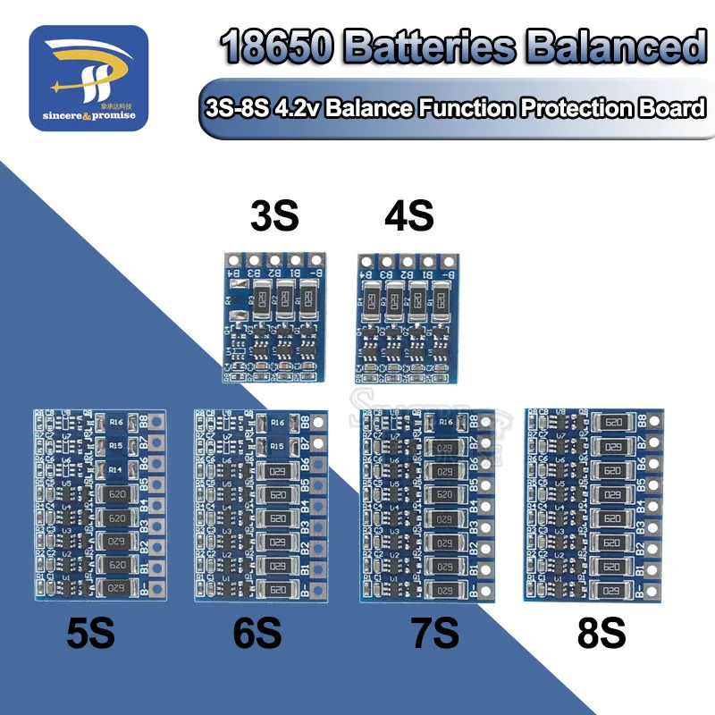 3S//4S//5S Li-ion Lithium Cells Protection 18650 Battery Charger BMS Balance Board