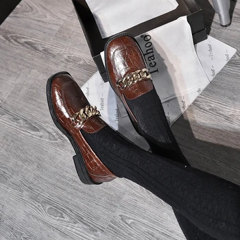 

Women Leather Flats Oxford Shoes Woman Sneakers lady brogues Vintage Casual shoes for Women Footwear 2020 new spring brown black