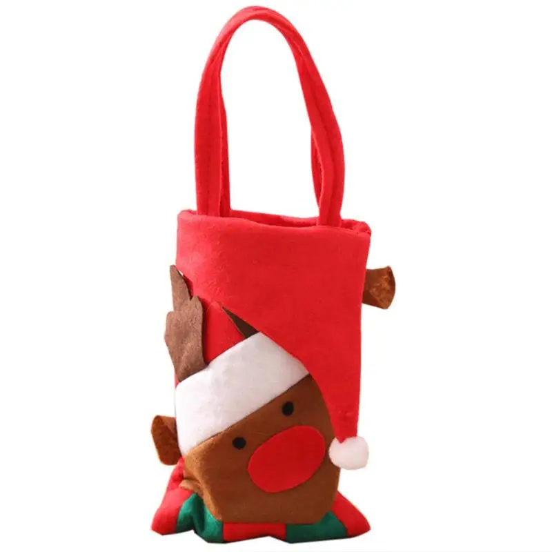 ChristmasTree Decor Gift Holders Santa Claus Snowman Elk Gift Bag Pouch Xmas Candy Holder New Year Products 33*11cm - Цвет: C