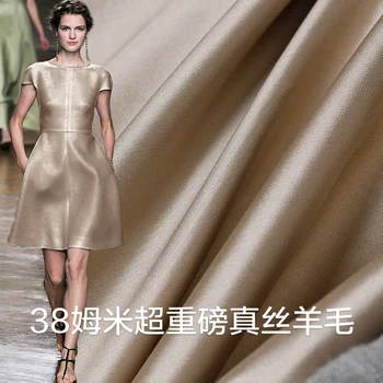 

Silk wool skeleton type camel spring and autumn dress coat fabric