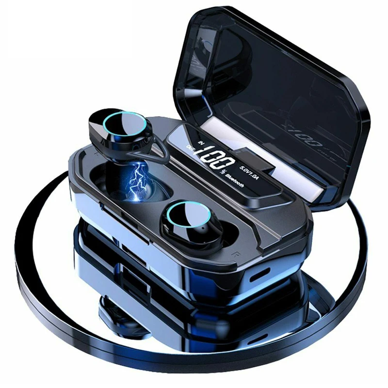 TWS 5.0 Bluetooth Earphone Wireless Gaming Headset IPX7 Waterproof with LED Display Smart Charging Box Wireless Stereo Headphone TWS 5.0 Bluetooth Earphone Wireless Gaming Headset IPX7 Waterproof with LED Display Smart Charging Box Wireless Stereo Headphone