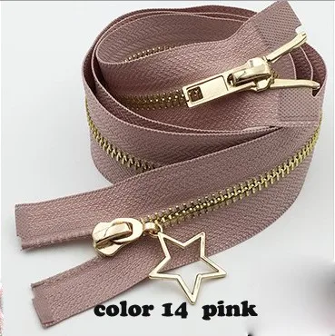 pink Детская одежда на рост 80, 100/120 см набор гайковерта с двойным открытым концом металлическая молния DIY двойной ползунок куртка на молнии пальто в комплекте с длинной застежкой-молнией D722 - Цвет: pink
