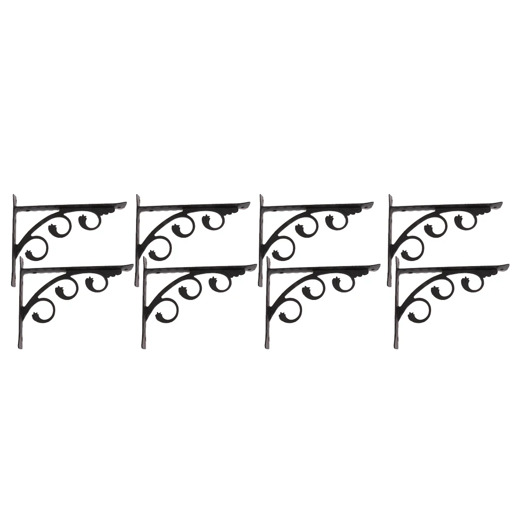 8Pcs Wall Shelf Bracket Book Shelf Supports Storage L Corner Brace for Bookstore