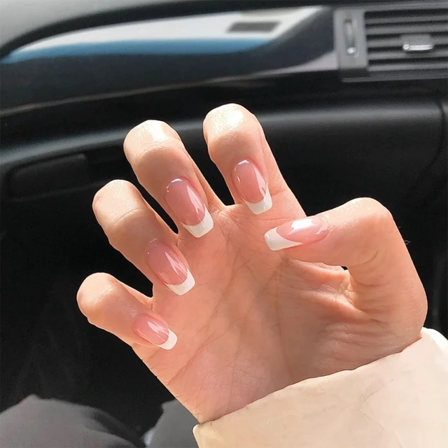 Timeless Square French Tip Nails | The Nailest