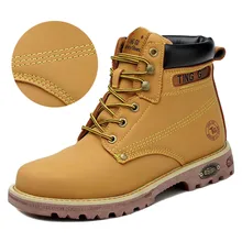 Мужские ботинки безопасные рабочие ботинки со стальным носком обувь с высоким берцем Мужская обувь защитная обувь с защитой от прокалывания военные ботинки рабочие ботинки мужские 39 S