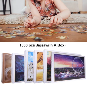 

1000Pcs Jigsaw Party Game Indoor Bedroom Intellect Toys Parent Child Home Bay Castle Landscape Kids Adults Kindergarten Study