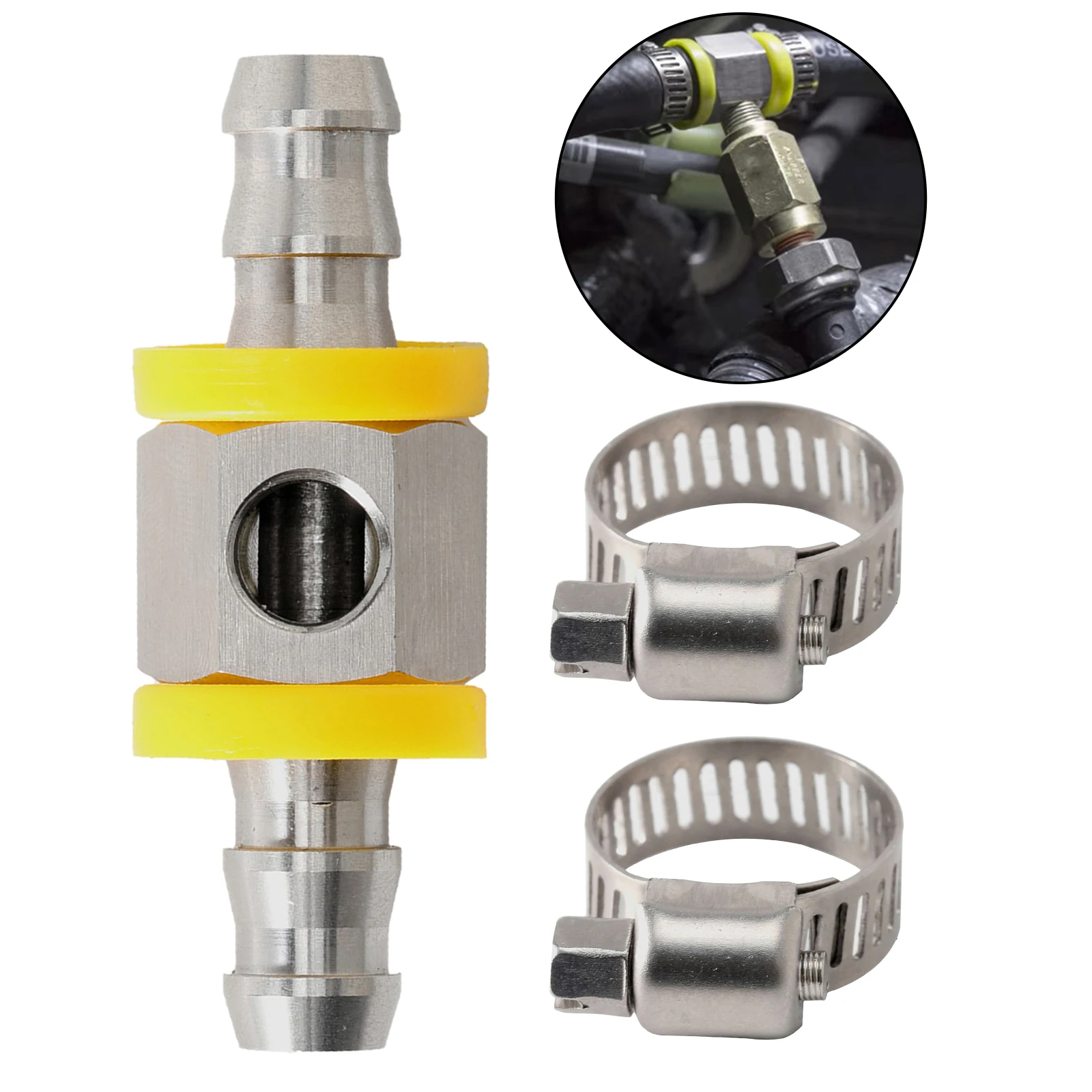 3/8" Car Fuel Line Fuel Pressure T Fitting Adapter Regulator 1/8 27 NPT