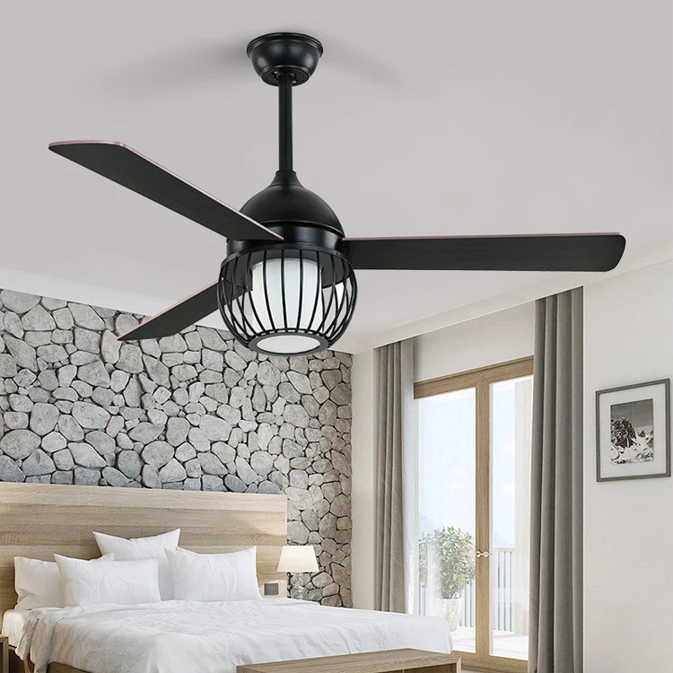 Home Ceiling Electric Fan National Fancy Decorative 52 Inch Vintage LED Ceiling Fan Light
