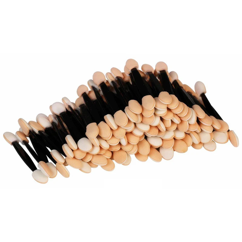 30 PCS Eyeshadow Brush Disposable Nylon Eye shadow Brush Double-sided Sponge Eyeshadow Primer Applicator Makeup tools