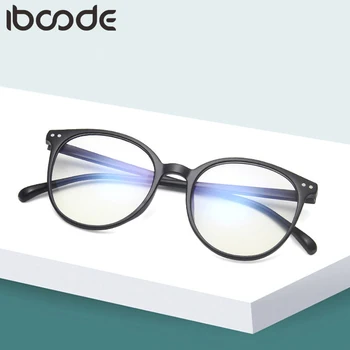 

iboode Anti Blue Light Round Glasses Frame Men Women Retro Clear Lens Eyeglasses Transparent Spectacle Goggle Mirror Eyewear New