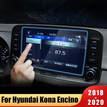 

For Hyundai KONA 2017 2018 2019 2020 Tempered Glass Car Navigation Screen Protector LCD Touch Display Film protective Sticker