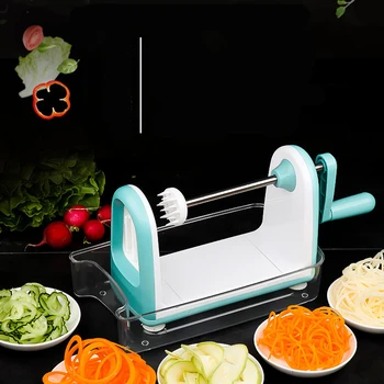 

Hand-Cranked Spirality Fruit Chopper Vegetable Slicer Cutter Manual Grater Slicer Potato Multifunctional Kitchen Accessories