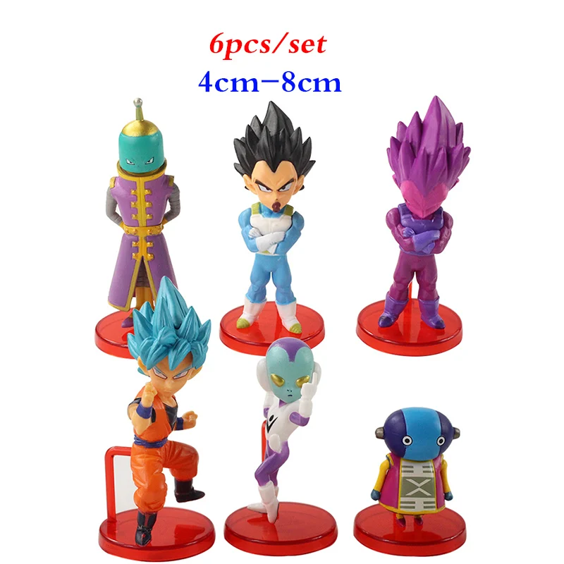 Naa 6 pcs/set Figura Dragon Ball Z Piccolo Goku Chichi Vegeta Gohan Bonito  Ver. Figura