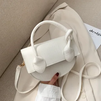 

New single shoulder small bag foreign style saddle bag on 2020 high-grade crocodile pattern handbag ins super fire crossbody bag