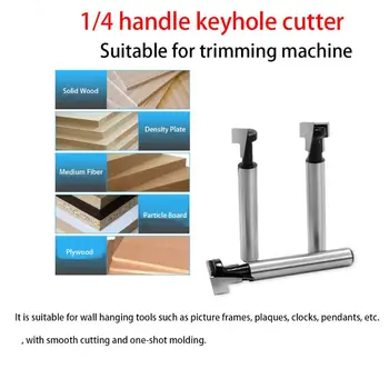 

3pcs/set 1/4" Shank Keyhole T-Slot Router Bit Woodworking Cutter for 3/8" 5/16" Hotselling 63HF