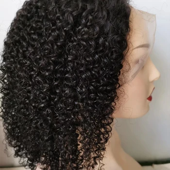 

DreamDiana Brazilian Curly Hair Wig Remy 13x4 4x4 Lace Front Afro Bob Wig 150 Density Glueless Lace 100% Human Hair Wigs 1B L