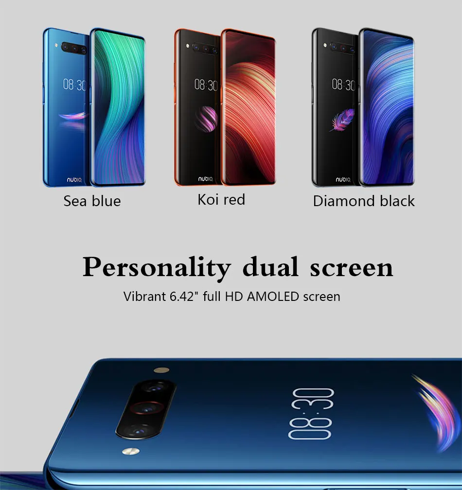 Глобальная версия Ori zte Nubia Z20 мобильный телефон 6,4" 8G 128G ...
