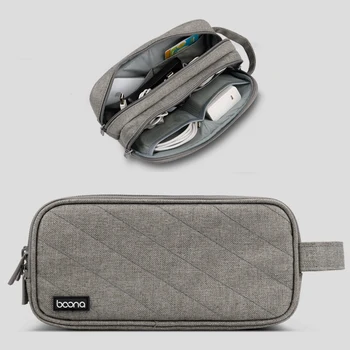 

TTUTH Oxford Double-layer Cable Storage Bag Travel Digital USB Gadget Organizer Charger Wires Storage Pouch kit Case Accessories