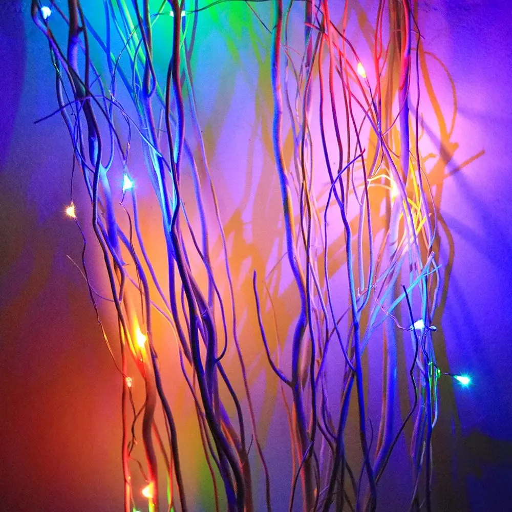 

10Pcs 20LED 2m Waterproof LED Silver Copper Wire String Fairy Light Decor Starry Bedroom Festival Christmas Wedding Party Window