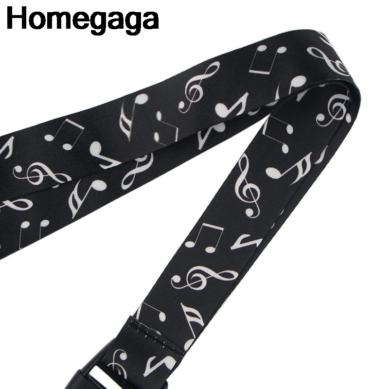 Homegaga музыкальные нотки винтажные ремешки на шею id держатель для телефона ожерелье для ключей нагрудные опознавательные Значки для идентификации владельцев лент D2330
