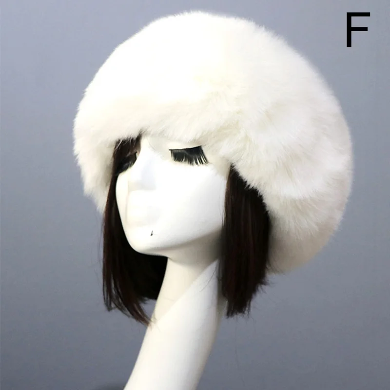 Women Faux Fur Cap Fashion Casual Solid Winter Warm Comfortable Female Short Plush Hairband Empty Top Hat Outdoor Ski Hats mens fur bomber hat