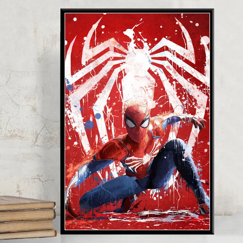 

Spider-Man Hot Superhero Comic Movie Art Painting Silk Canvas Poster Wall Home Decor