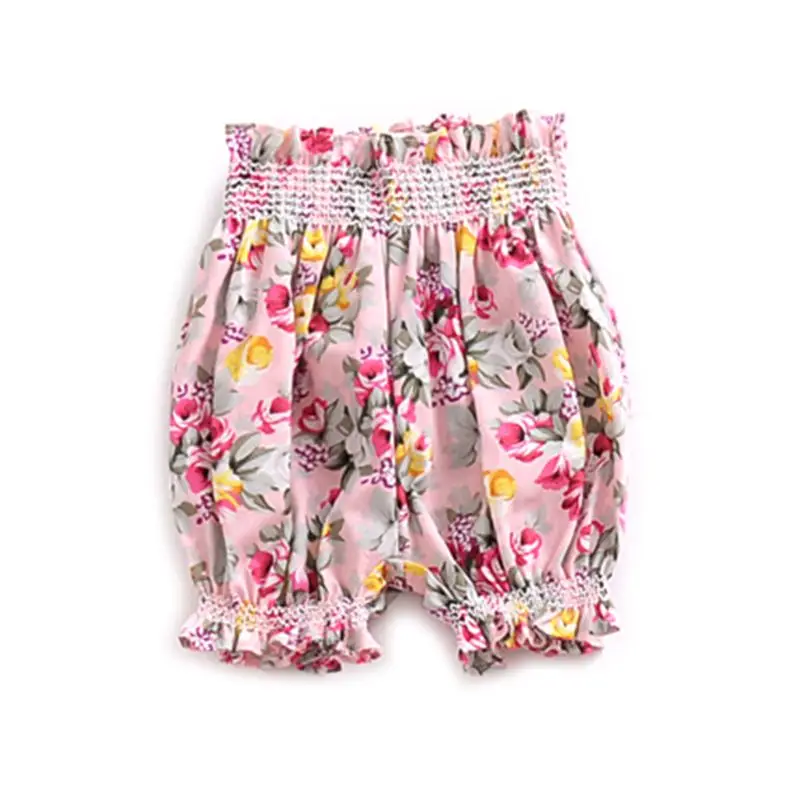 Модные Штаны для маленьких девочек; Детские шорты-фонарики с цветочным принтом; модная одежда с принтом для младенцев; 85WA - Цвет: 3