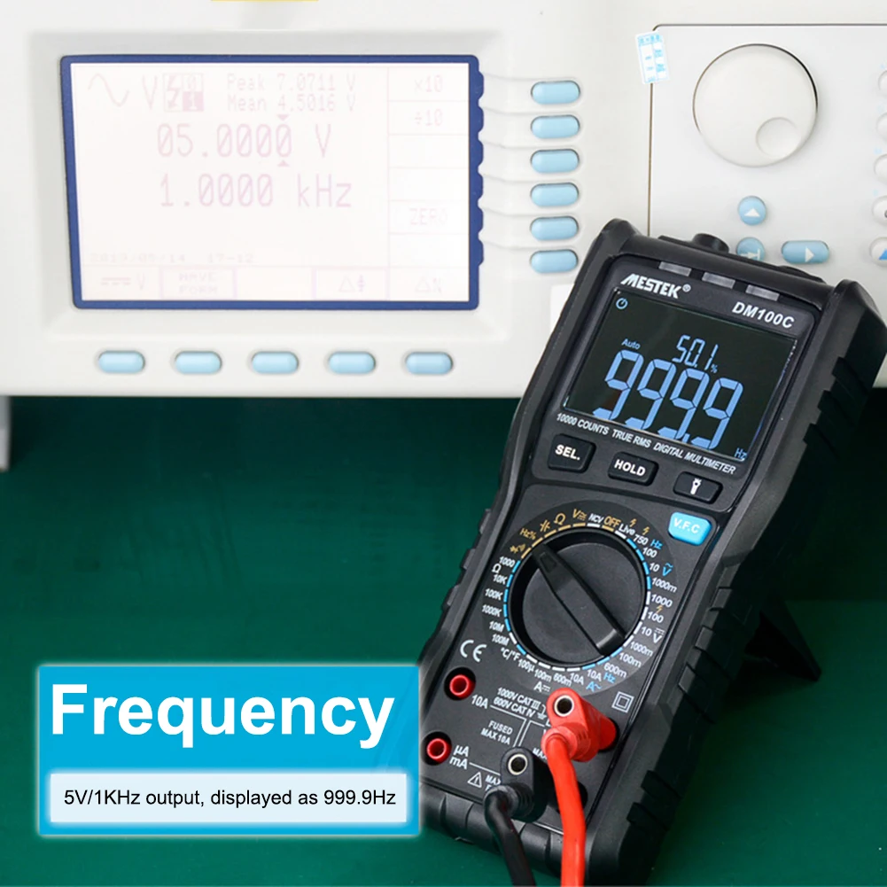 MESTEK 10000 отсчетов True RMS Многофункциональный цифровой мультиметр Измерение AC/DC Напряжение Ток Сопротивление Емкость