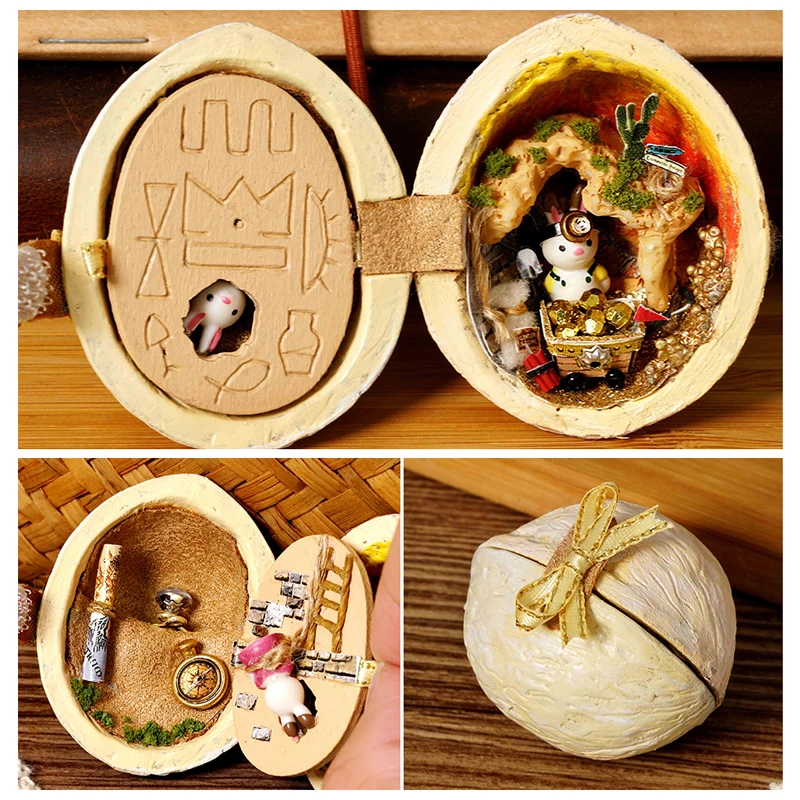 DIY миниатюрная мебель для кукольного дома деревянные Miniaturas Кукольный дом коробка театральные игрушки для детей подарки на день рождения Каса семя мир R4
