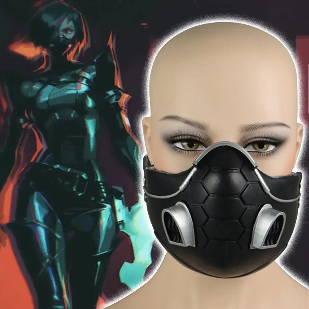 

Valorant Viper Mask Face Mask Men and Women Half Face Halloween Funny Funny Live Vibrato Game Props