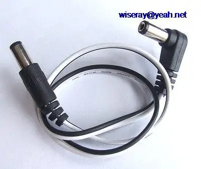 

DHL/EMS 250pcs 5.5 X 2.1mm Male TO 5.5mm x 2.1mm DC Charger Plug Male Right Angle cable-A8