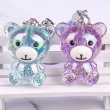 Стиль брелок Симпатичные гелевые AB цвет медведь кулон Женская сумка Украшение автомобиля Висячие украшения подарок