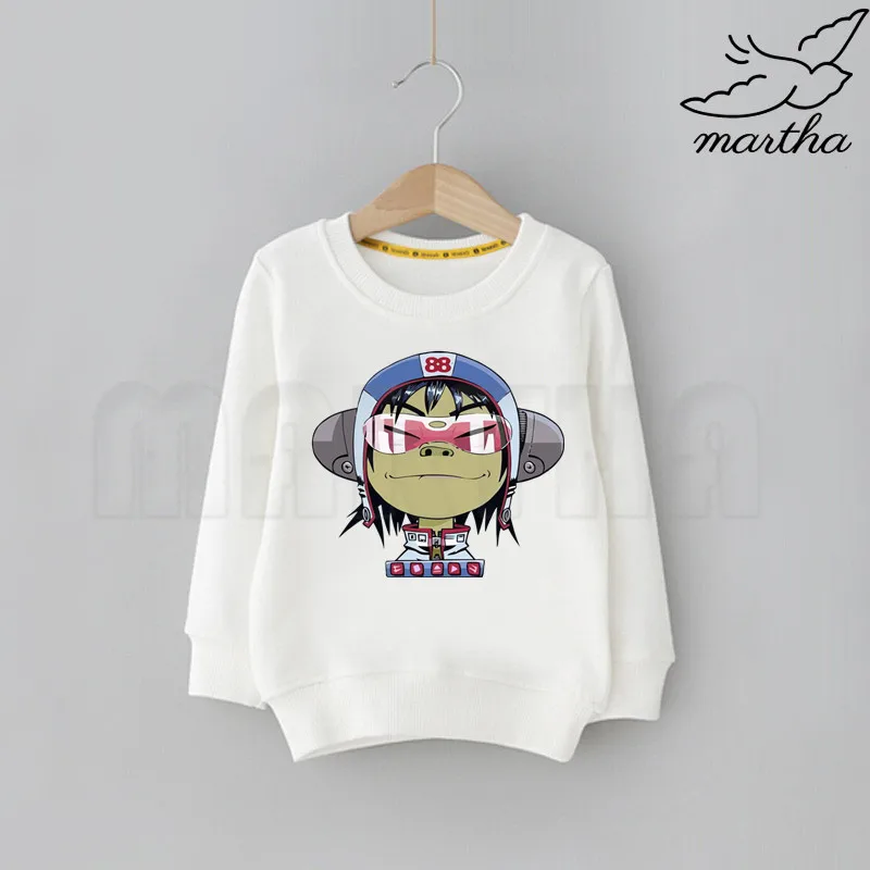 Gorillaz/рок-группа, чакахан, лапша, Мурдок, руссель, Детская толстовка с капюшоном, милый Принт, толстовки, детская одежда, детская толстовка с рисунком - Цвет: A