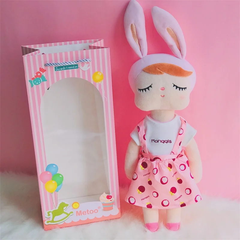 Metoo Плюшевые игрушки наряжаться Анжела куклы с коробкой Туалетная Кукла Кролик Милый Мечтая девочка подарок для детей