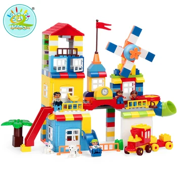 

216pcs Large Particle Building Blocks Creative Paradise City Live Friends Homestead Educational Children's Toys