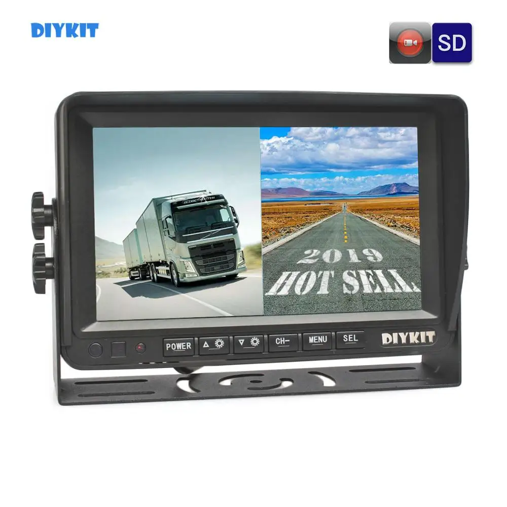 DIYKIT AHD 7 &quotips автомобильный монитор заднего вида Поддержка 960P камера sd-карты видео