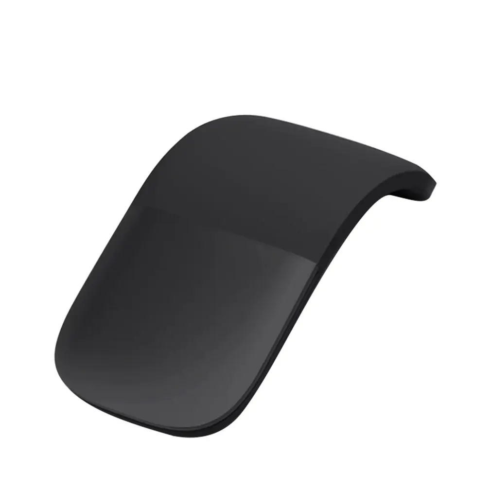 Черный Silent Ultra-Thin Wireless Mouse Portable Folding Wireless Mouse Desktop Universal Touch Smooth Mouse - Цвет: Черный
