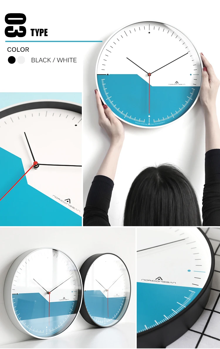 Nordic Large Wall Clock Metal Living Room Silent Modern Simple Luxury Wall Watch Mechanism Hidden Stash Reloj Cocina Decor SC319