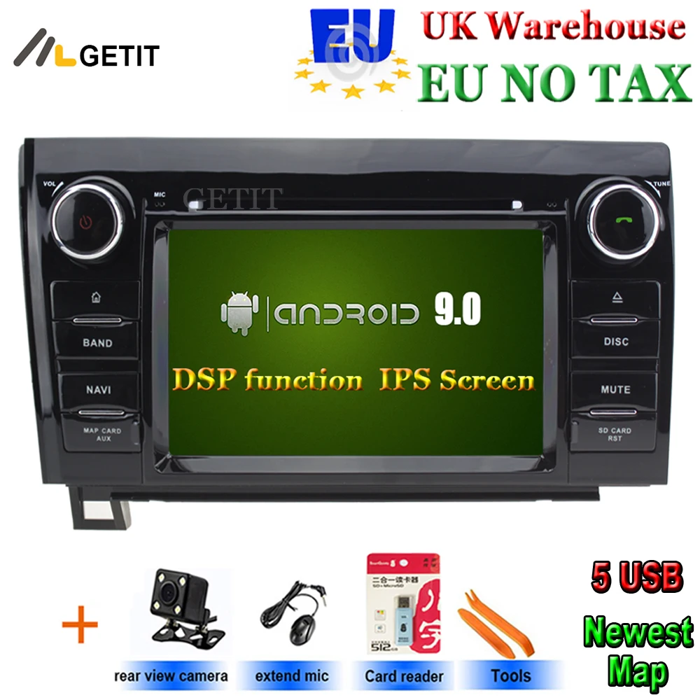 Android 9 автомобильный dvd-плеер стерео для Toyota Tundra Sequoia с радио WiFi Bluetooth gps