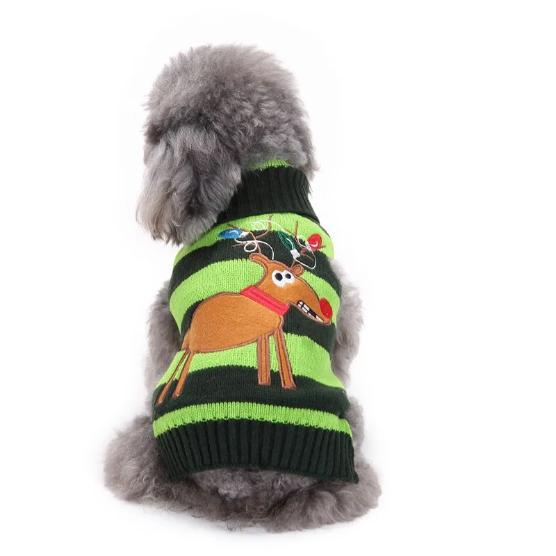 Рождественский свитер для собак зимняя теплая одежда для домашних животных для маленьких собак чихуахуа Французский бульдог щенок подарок жилетка для собак питомец костюм DOGGYZTYLE