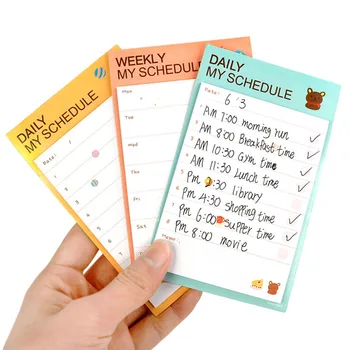 

Planner 1Pcs Sticky Notes Weekly Pad Memo Check Daily Schedule List Sticker