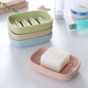 Creative Japanese Style Plain Color Soap Dish Plastic Thick Soap Box Bathroom Toilet Bath Soap Holder Glove Box