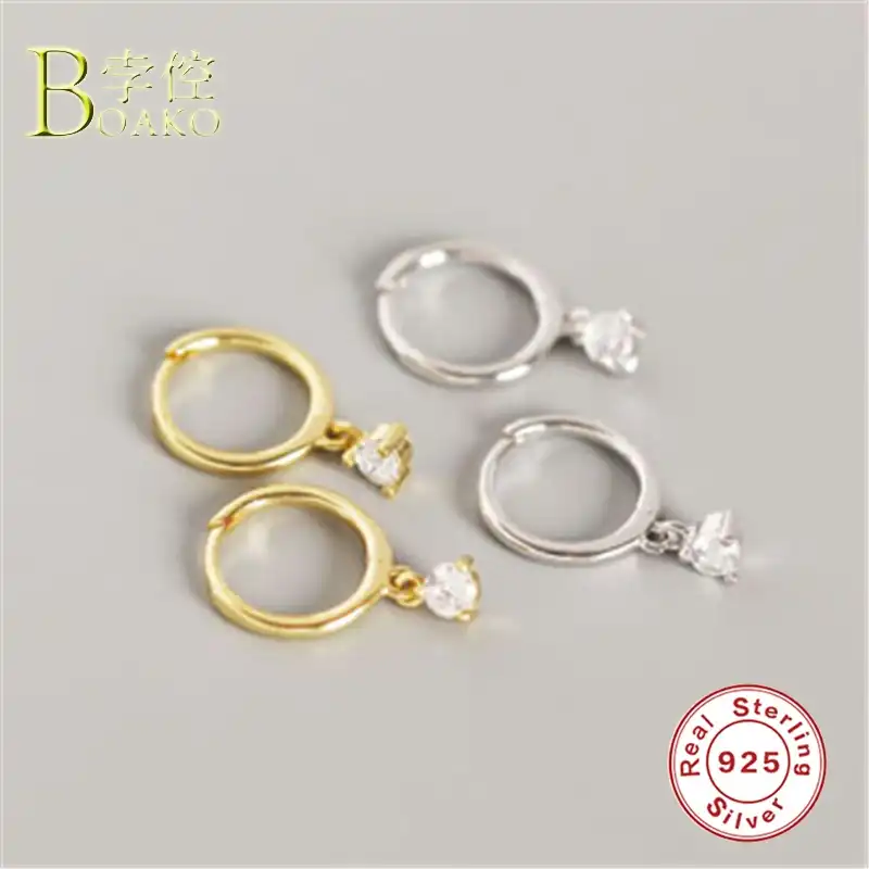 Серьги из стерлингового серебра 925 пробы для Чехол женский кулон серьги-кольца серьги на кость уха серьги на подарок девочке Злой Глаз Звезда Луна aretes B5