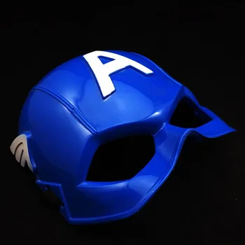 

New Wholesale The Avengers Mask Captain America Steven Mask Halloween PVC Cosplay US Captain Bule Mask Props